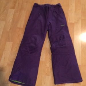 Kids purple ski/snowboard pants medium